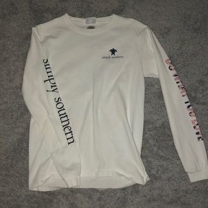 Simply Southern White Long Sleeve T- Shirt
